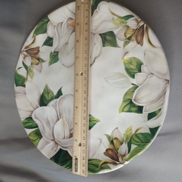 PIER 1 Magnolia Ironstone Dinner Plate 10 1/2"  Retired Dicontinued White Flower - Picture 2 of 7